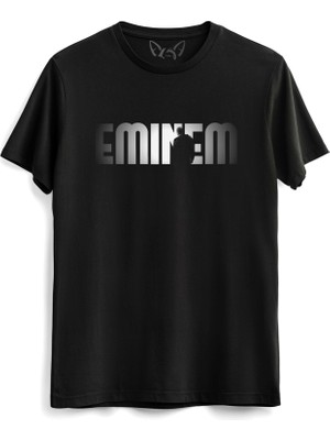 Alfa Tshirt Eminem Dijital Baskılı Siyah Tshirt