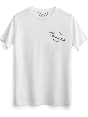 Alfa Tshirt Saturn Beyaz Tshirt