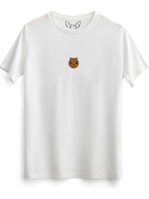 Alfa Tshirt  Animal Ayı Dijital Baskılı Çocuk Beyaz Tshirt