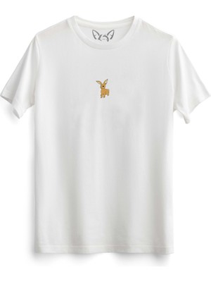 Alfa Tshirt  Animal Ceylan Baskılı Çocuk Beyaz Tshirt