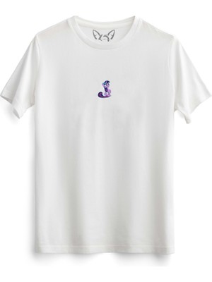 Alfa Tshirt  Animal Unicorn Baskılı Çocuk Beyaz Tshirt