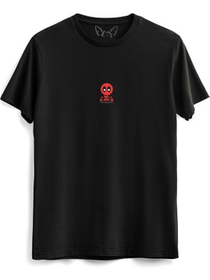 Alfa Tshirt  Animal Deadpool Dijital Baskılı Çocuk Siyah Tshirt