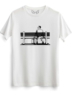 Alfa Tshirt Forrest Gump Tasarımlı Baskılı Çocuk Beyaz Tshirt
