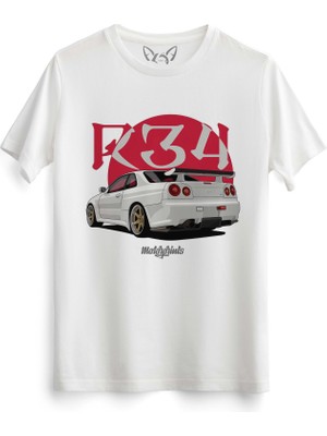Alfa Tshirt Gtr Tasarımlı Baskılı Çocuk Beyaz Tshirt
