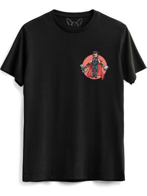 Alfa Tshirt Thor Mjolnir Baskılı Hammer Çocuk Siyah Tshirt