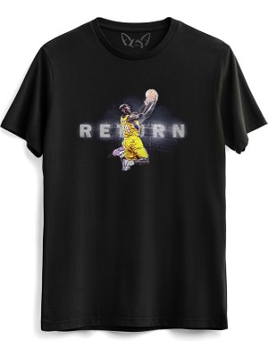 Alfa Tshirt Kobe Bryant Resimli Dijital Baskılı Çocuk Siyah Tshirt