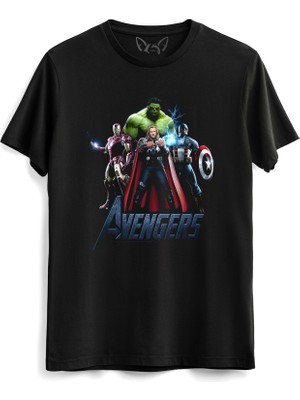 Alfa Tshirt Avengers Çocuk Siyah Tshirt
