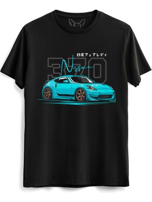 Alfa Tshirt Nissan 370 Dijital Baskılı Baskılı Çocuk Siyah Tshirt