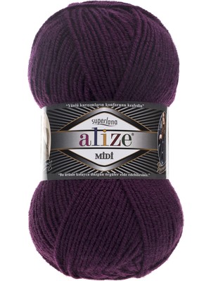 Alize Süperlana Midi 111 Mürdüm (5' Li Paket)