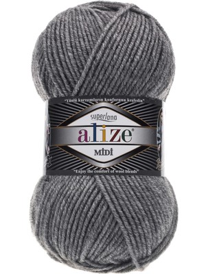 Alize Süperlana Midi 21 Gri Melanj (5' Li Paket)