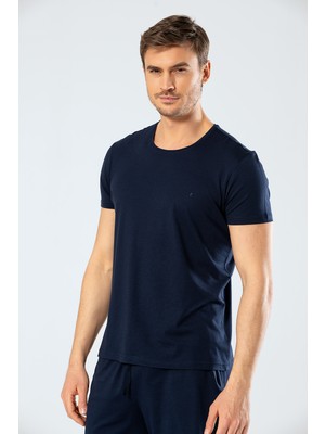 Cacharel 2169 Modal O Yaka Erkek T-Shirt  - Lacivert