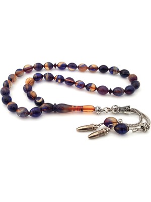 Pigado Arpa Kesim 9 mm Sıkma Kehribar Tesbih