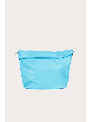 Bueno Shoes Mavi Deri Kadın Çapraz Çanta