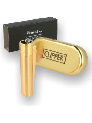 CLİPPER Clipper Gold Metal Çakmak Altın Renkli Çelik Malzeme ile Premium Tasarım ve Çakmak Gazı
