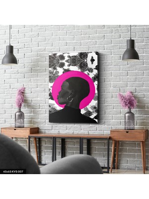 Evine Moda Siyahi Kadın Kanvas - Canvas Tablo