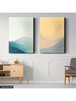 Evine Moda Soyut Sanat 2 Parça Kanvas - Canvas Tablo