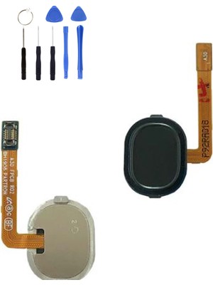 Telefon Kulübesi Samsung A40 A405 Uyumlu Home Tuş Bordu + Tamir Seti Gümüş