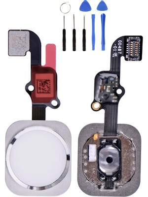 Telefon Kulübesi IPhone 6s Plus Uyumlu Home Tuş Bordu + Tamir Seti Gümüş