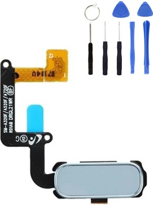 Telefon Kulübesi Samsung A3 2017 Uyumlu Film Home Tuş Bordu + Tamir Seti Gümüş