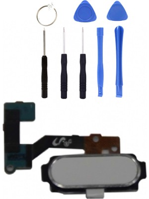 Telefon Kulübesi Samsung M30S M307 Uyumlu Home Tuş Bordu + Tamir Seti Gümüş