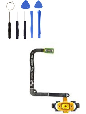 Telefon Kulübesi Samsung C7 Pro C7010 Uyumlu Home Tuş Bordu + Tamir Seti Gümüş