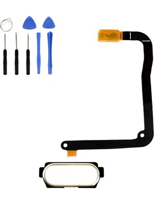 Telefon Kulübesi Samsung C8 C7100 Uyumlu Home Tuş Bordu + Tamir Seti Gümüş