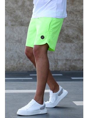 Madmext  Neon Sarı Erkek Deniz Şortu 5087