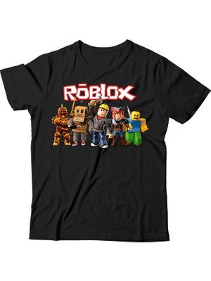 Alfa Roblox Çocuk Siyah Tişört