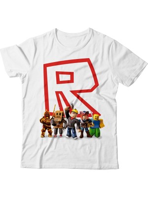 Alfa Roblox Çocuk Beyaz Tişört