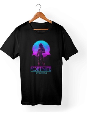 Alfa Fortnite Çocuk Siyah Tişört