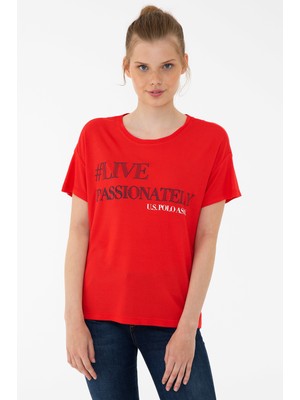 U.S. Polo Assn. Bayan Açık Kırmızı T Shirt 50234692-VR097