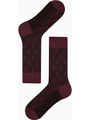 Bross 4'lü Ananas Desenli Jakarlı Erkek Çorabı