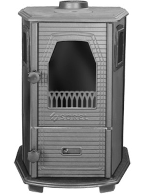 Sürel Salon Şömine Soba Mat Siyah