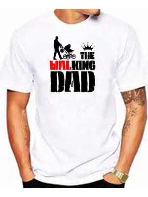 Hediye Panayırı The Walking Dad ( The King Dad) Baskılı Babalara Özel Tişört