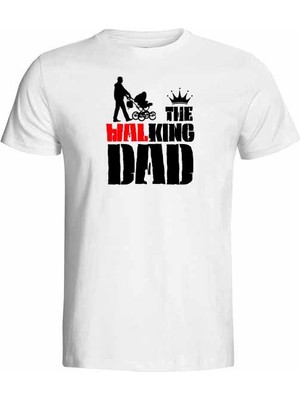 Hediye Panayırı The Walking Dad ( The King Dad) Baskılı Babalara Özel Tişört