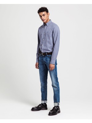 Gant Erkek Lacivert Slim Fit Jean Pantolon 1000178.972