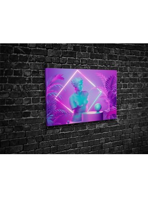 Tablo 360 Neon Heykel Kanvas Tablo