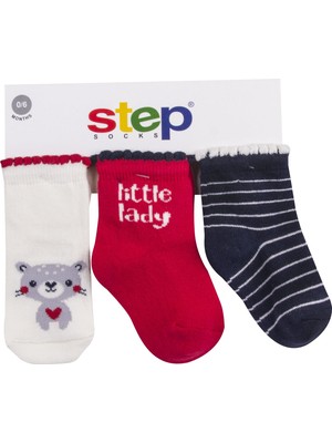 Step 3lü Little Lady Soket Çorap 10168 Karışık Renkli