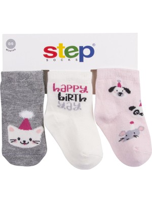 Step 3lü Sakallı Brithday Soket Çorap 10159 Karışık Renkli