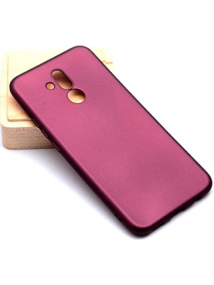 kilifone - Huawei Mate 20 Lite - Kılıf Mat Soft Premier Silikon Kapak - Mürdüm - T5892