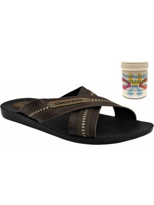 Hintohu Gzr Erkek Plaj Banyo Havuz Günlük Terlik 50ML Nane Ferahlığı Topuk Çatlağı ve Nasır Giderici Krem