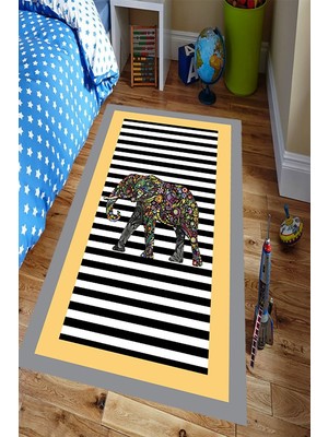 İnka Halı Yıkanabilir Kaymaz Dot Taban Dijital Baskı Çocuk Halısı MRC1466