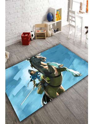 İnka Halı Yıkanabilir Kaymaz Dot Taban Dijital Baskı Çocuk Halısı MRC1814