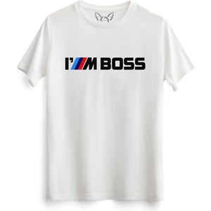 Alfa Tshirt Bmw Baskılı Beyaz Tshirt