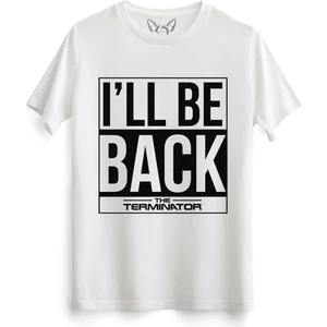 Alfa Tshirt Terminatör Baskılı Beyaz Tshirt