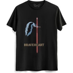 Alfa Tshirt Braveheart Baskılı Siyah Tshirt