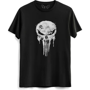 Alfa Tshirt Punisher Dijital Baskılı  Siyah Tshirt