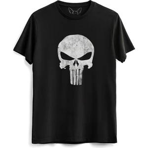 Alfa Tshirt Punisher Resimli Dijital Baskılı  Siyah Tshirt