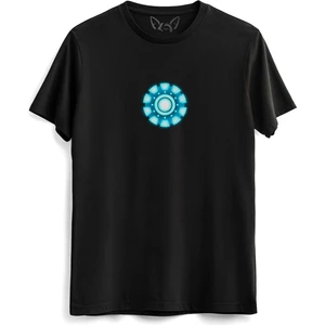 Alfa Tshirt Ironman Resimli Baskılı   Siyah Tshirt