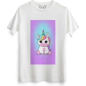 Alfa Tshirt Unicorn Tasarımlı Beyaz Çocuk Tshirt